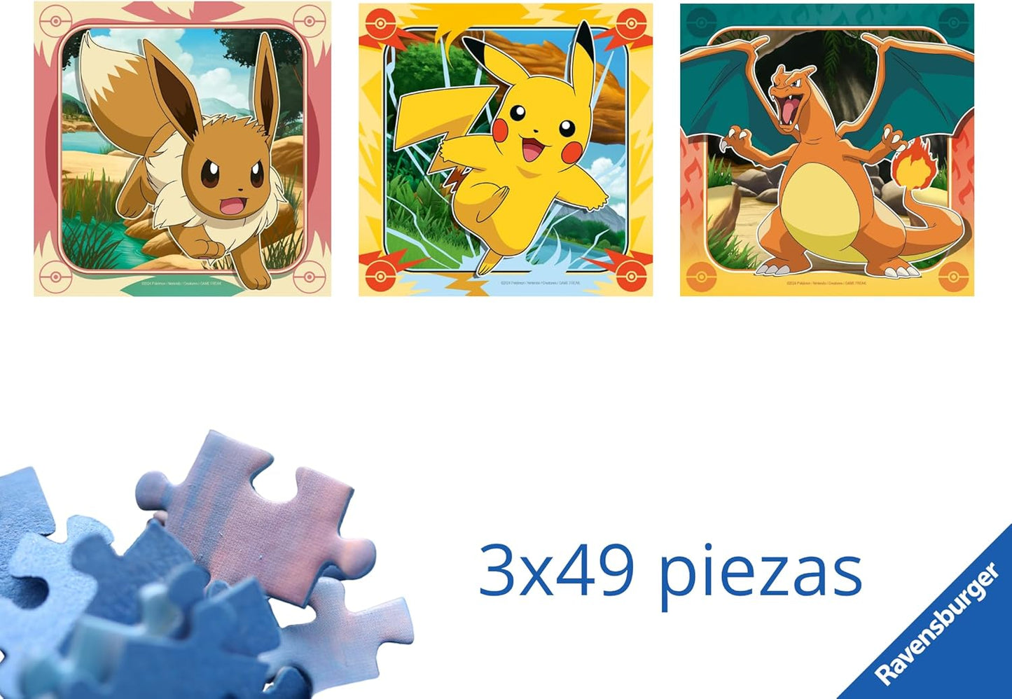 Pokemon 3 Puzzles 49 Piezas Frikartes