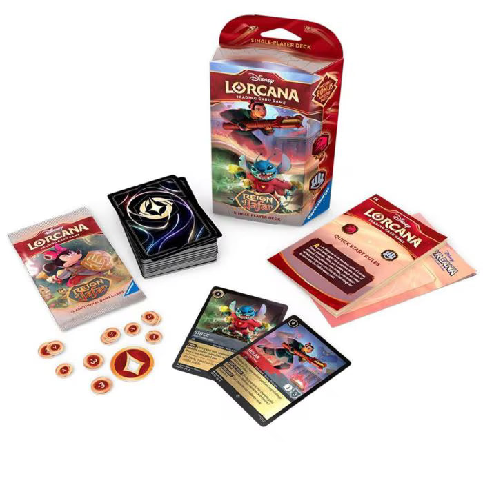 Disney Lorcana: Reign of Jafar - Mazo para un jugador Amber/Amethyst (Inglés) Frikartes