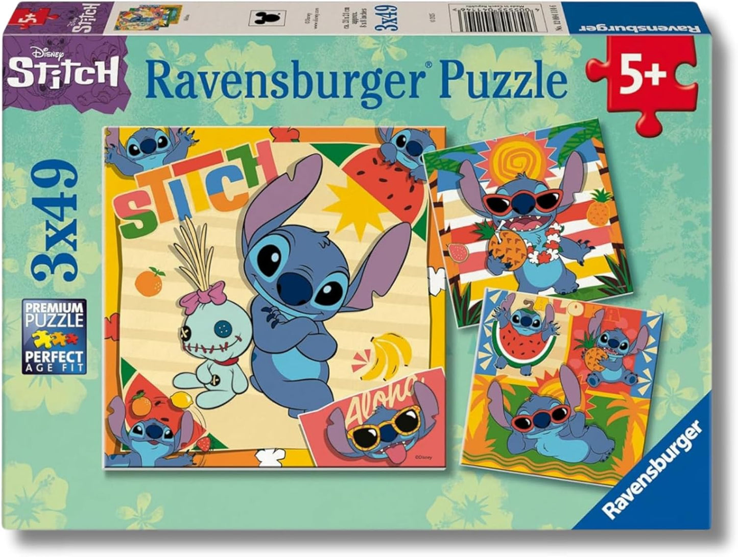 Disney Stitch 3 Puzzles de 49 Piezas