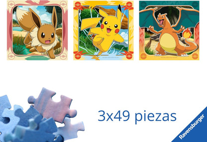 Pokemon 3 Puzzles 49 Piezas
