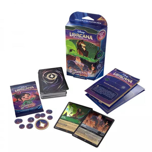 Disney Lorcana: Shimmering Skies - Mazo de inicio Emerald/Steel (Inglés) Frikartes